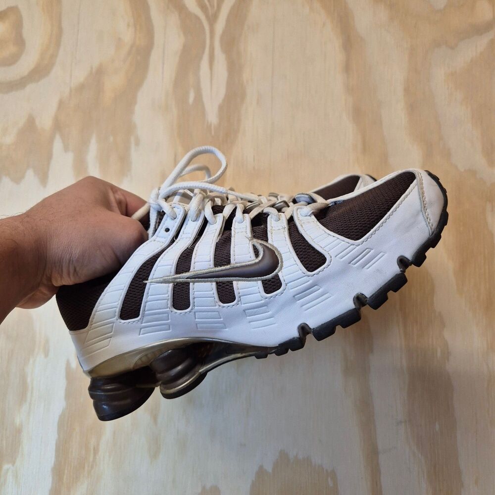 Vintage 2006 Y2K Nike Shox Turbo Men's 7.5 Womens 9 White Brown